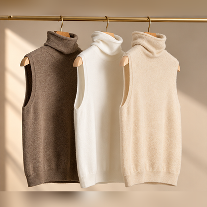 Sabine Sleeveless Merino Turtleneck