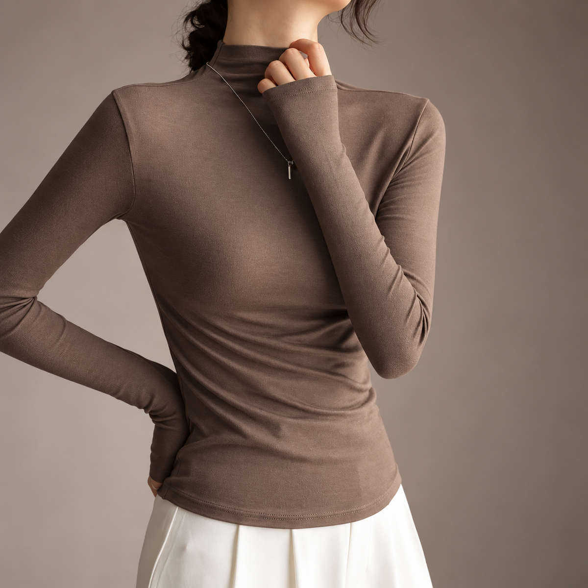 Liora Mock-Neck Top