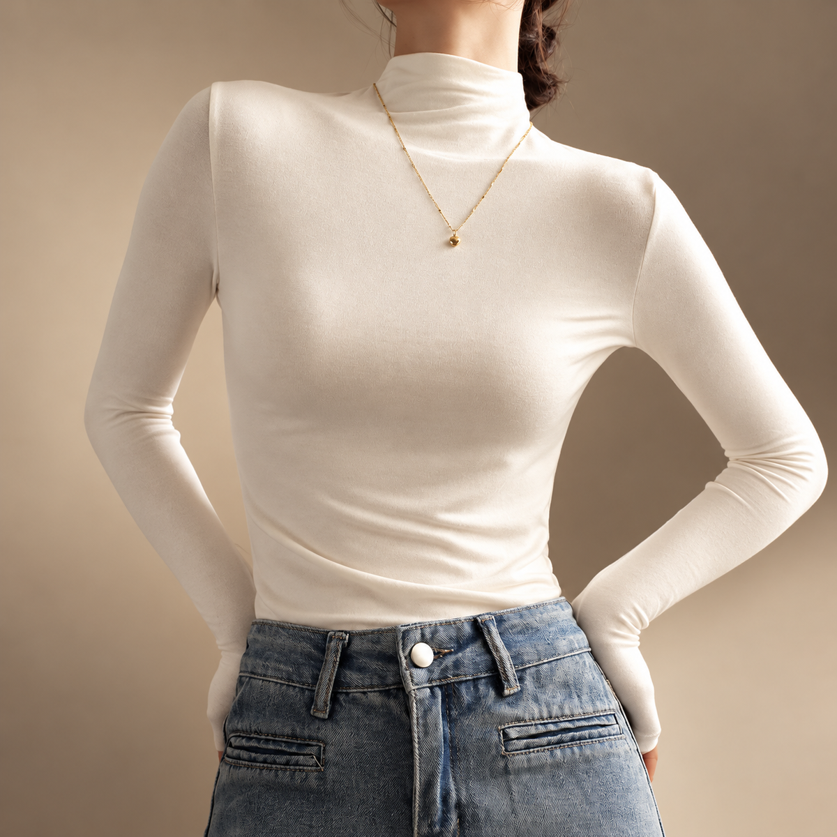 Liora Mock-Neck Top