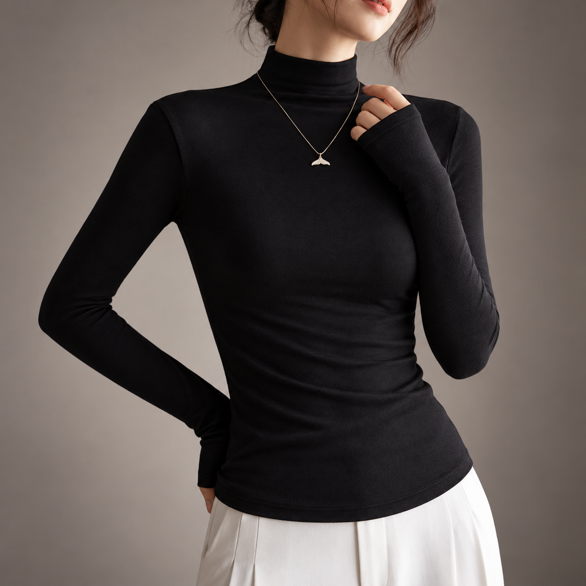 Liora Mock-Neck Top