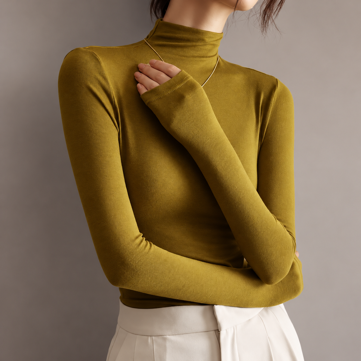 Liora Mock-Neck Top