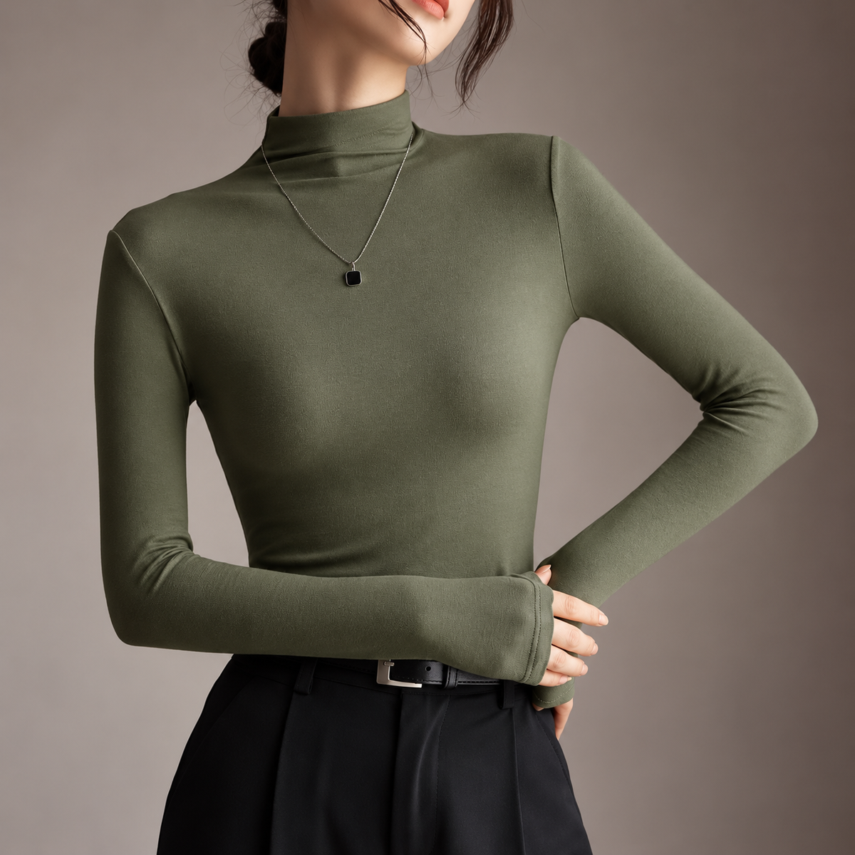 Liora Mock-Neck Top