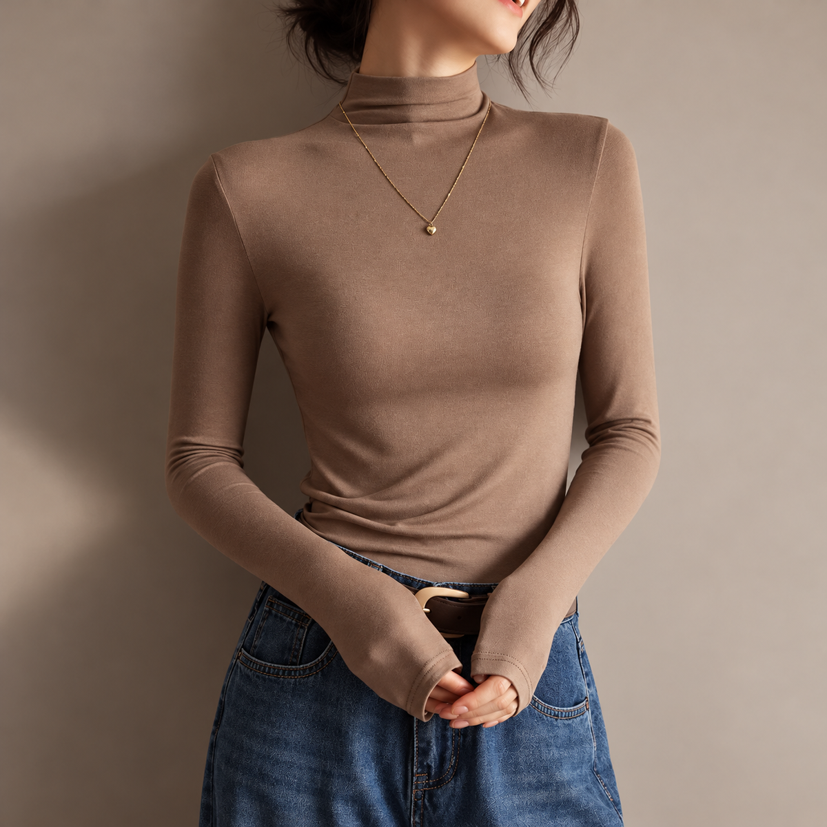 Liora Mock-Neck Top